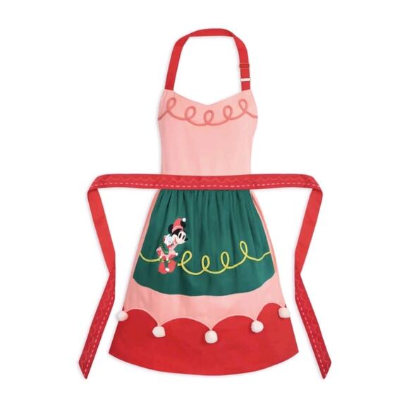 Disney Parks Store Minnie Elf Holiday Apron for Adults New with Tag Christmas